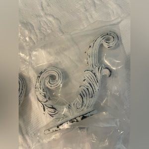 2 Brand New White Vintage Wall Mount Double Hooks